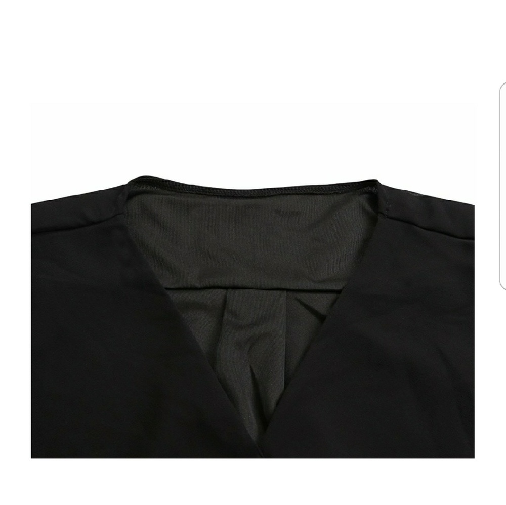 ELOISE Black V Neck Blouse - Picture 5 of 5